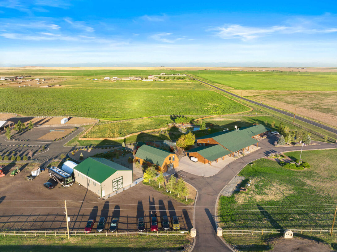 Aerial view of The Ranch and surrounding area