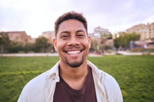 Close up of smiling man