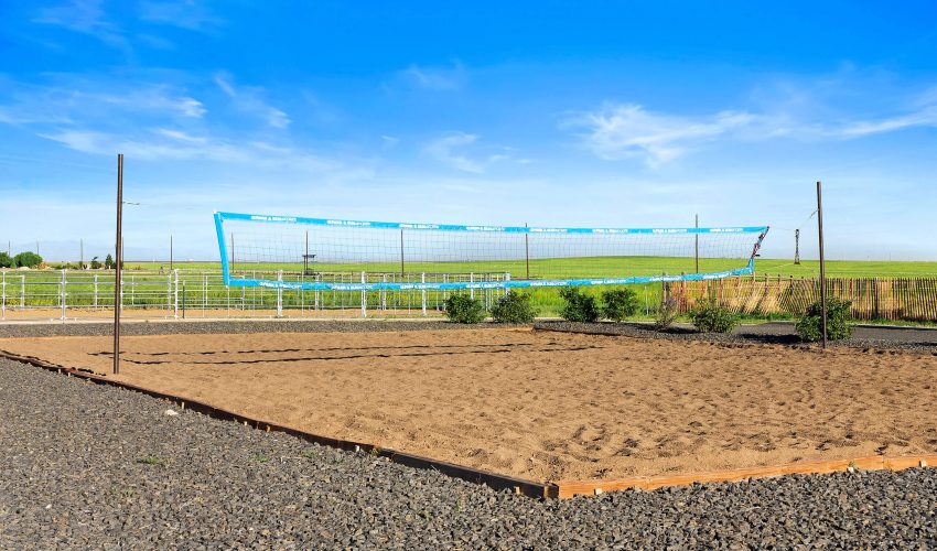 View of the volleyball court